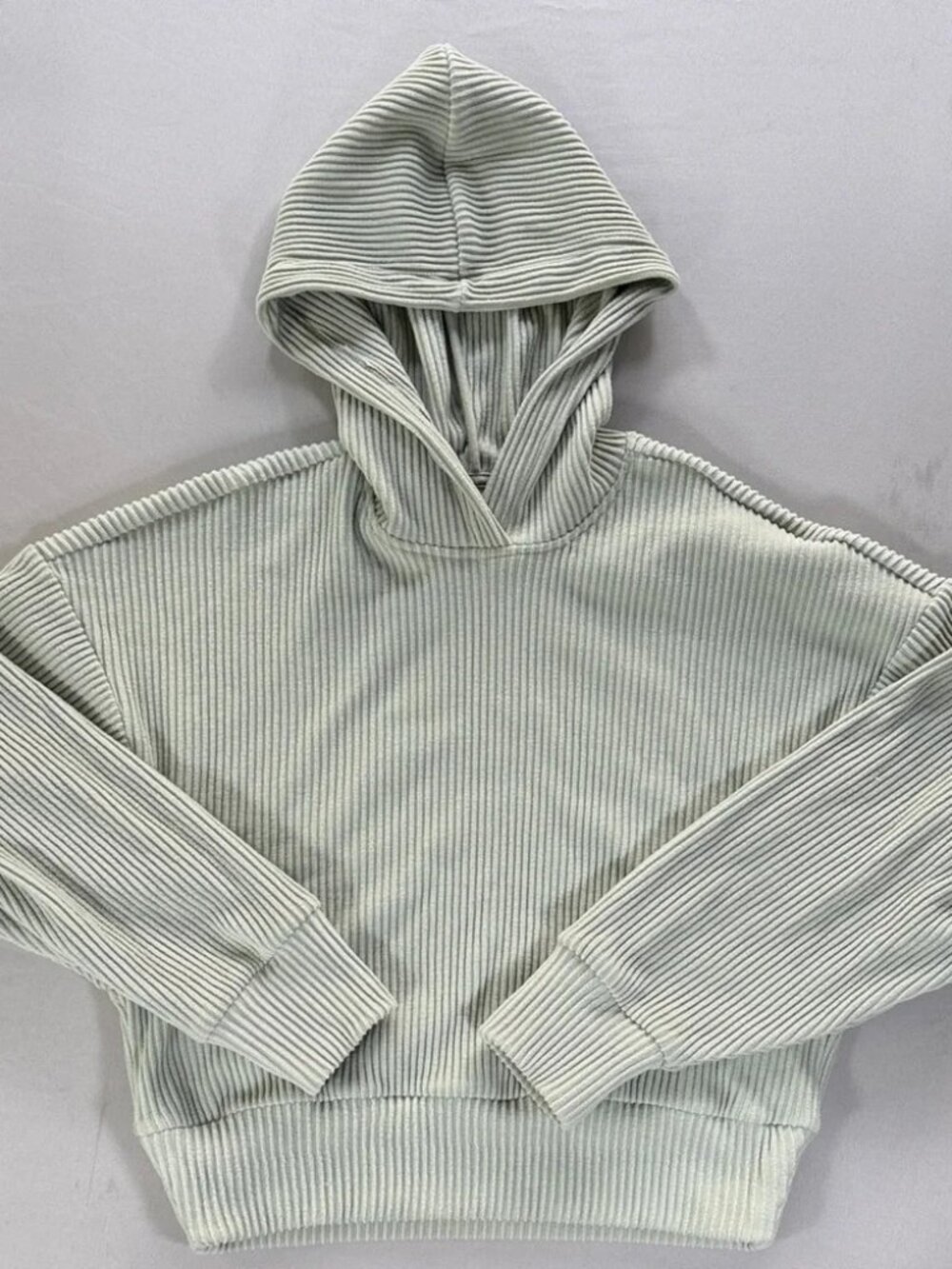Abercrombie & Fitch Women's Ribbed Hoodie, mint